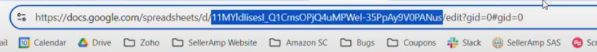 Google Sheets URL with spreadsheet ID highlighted
