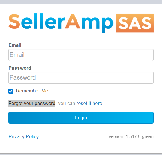 SAS login page highlighting the forgotten password button