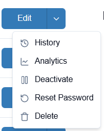 Edit box available for each active user