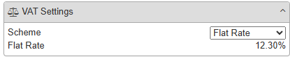 Flat Rate setting in SellerAmp SAS's VAT Settings panel